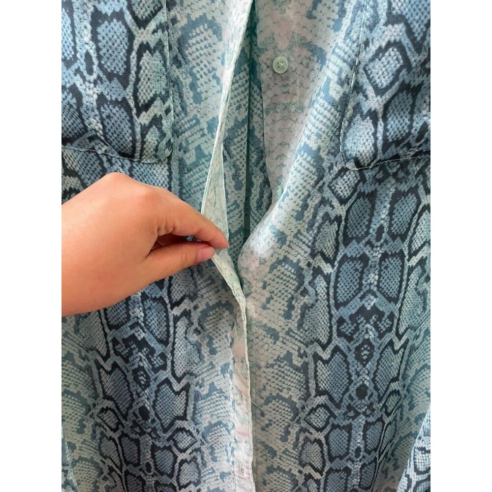 Old Navy Python Snake Print Semi-Sheer Shirt - image 3